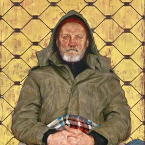 Man with a Plaid Blanket von Thomas Ganter